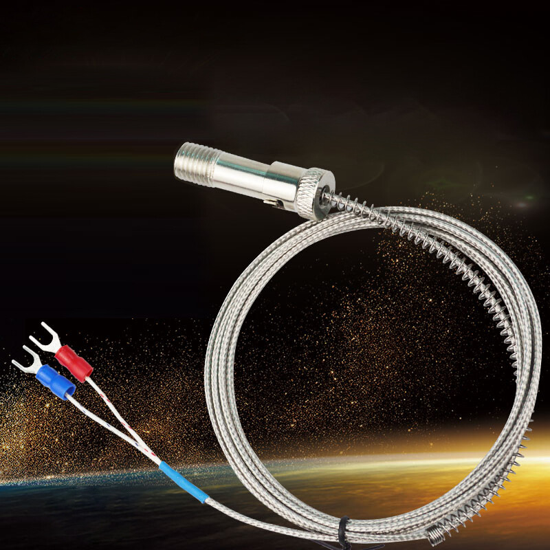 M12 Threaded K-type Thermocouple Temperature Sensor Probe Snap Fit 1M-5M Cable