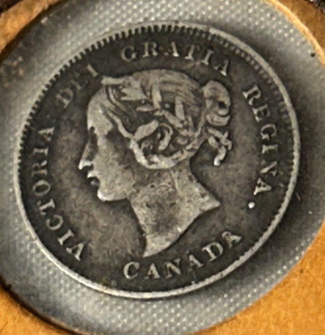 1893 Canada 5 Cents Silver Foreign Coin
