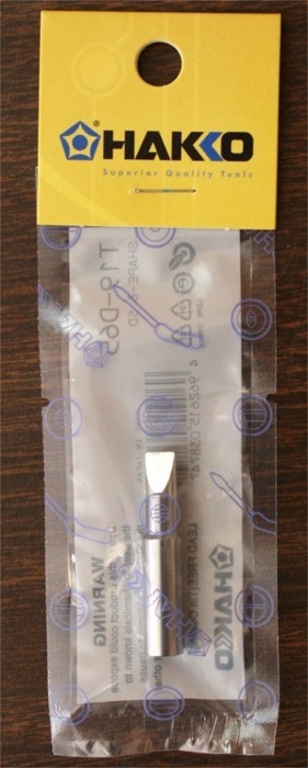 Hakko FX-601 Chisel Flat Soldering Iron Tip - 1/4"  T19-D65 6.5mm