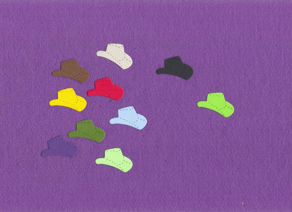 COWBOY HAT tiny die cuts scrapbook cards