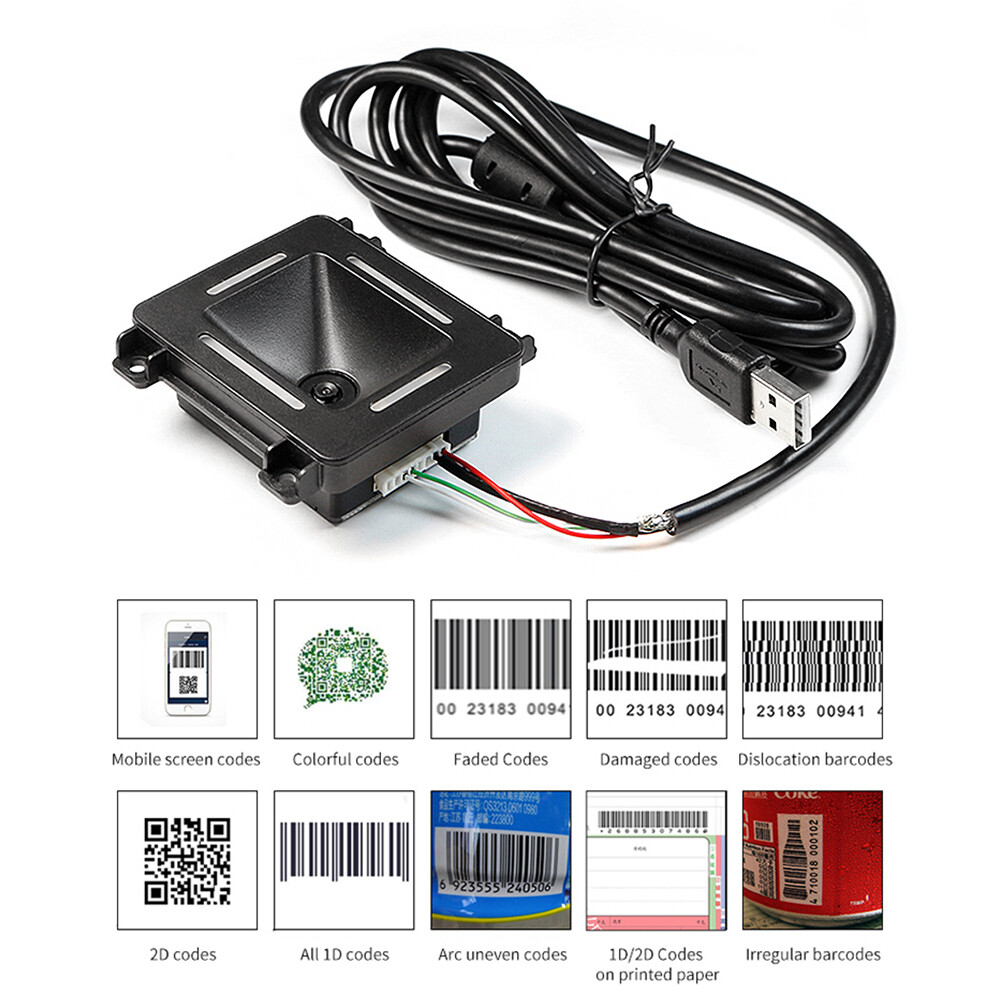 Embedded Barcode Self-Induction 1D 2D QR Bar Code Reader Module U2A5