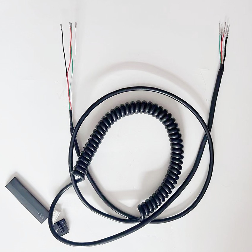 Microphone Spring-wired Microphone Cable with Internal Wires Swing Fit for LR