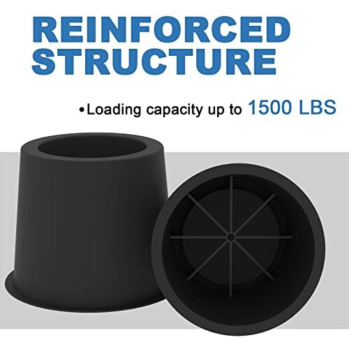 4 Inch Heavy Duty Bed Risers Stackable Blocks for Couch Chair Bedpost, 4 Pack
