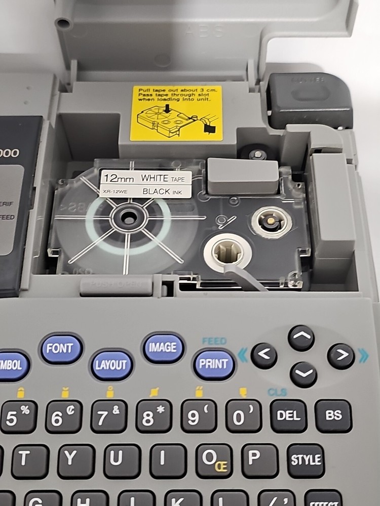 Casio KL-7000 Label Thermal Label Printer Tested Working - No Power Adapter Incl