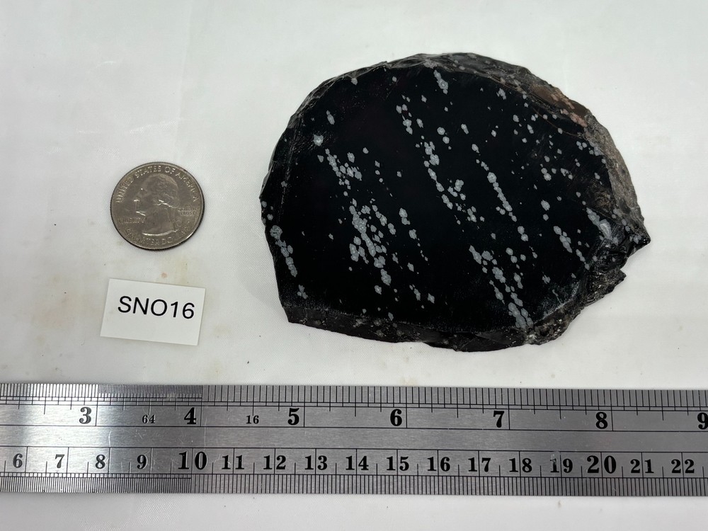 Snowflake Obsidian Slab Lapidary Cabbing Knapping Combo ship avail