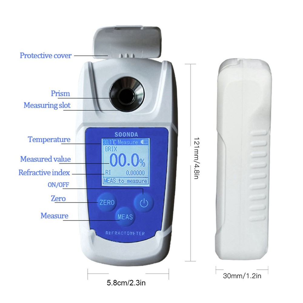 0‑55% Digital Refractometer Sugar Tester Meter For Beverage Drinks Sugar Content