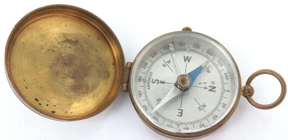 Vintage German Made Largish Hand Held Compass.