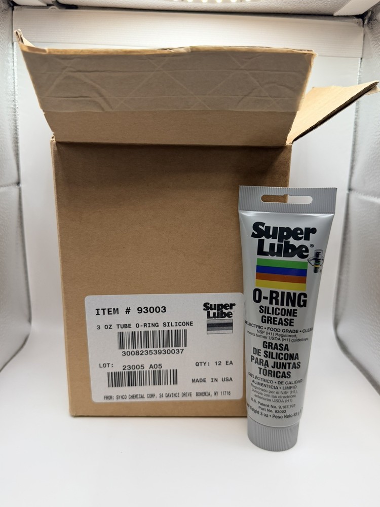 Silicone O-Ring Grease Non-Curing Compound (Translucent White, 3oz Tube) | NS...