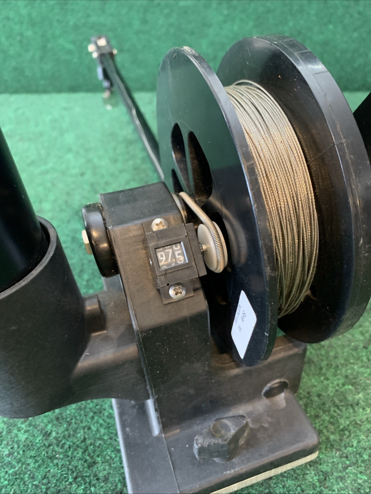 Walker DownRigger Manual Crank 20” Boom Mounting Base & Depth Counter Nice