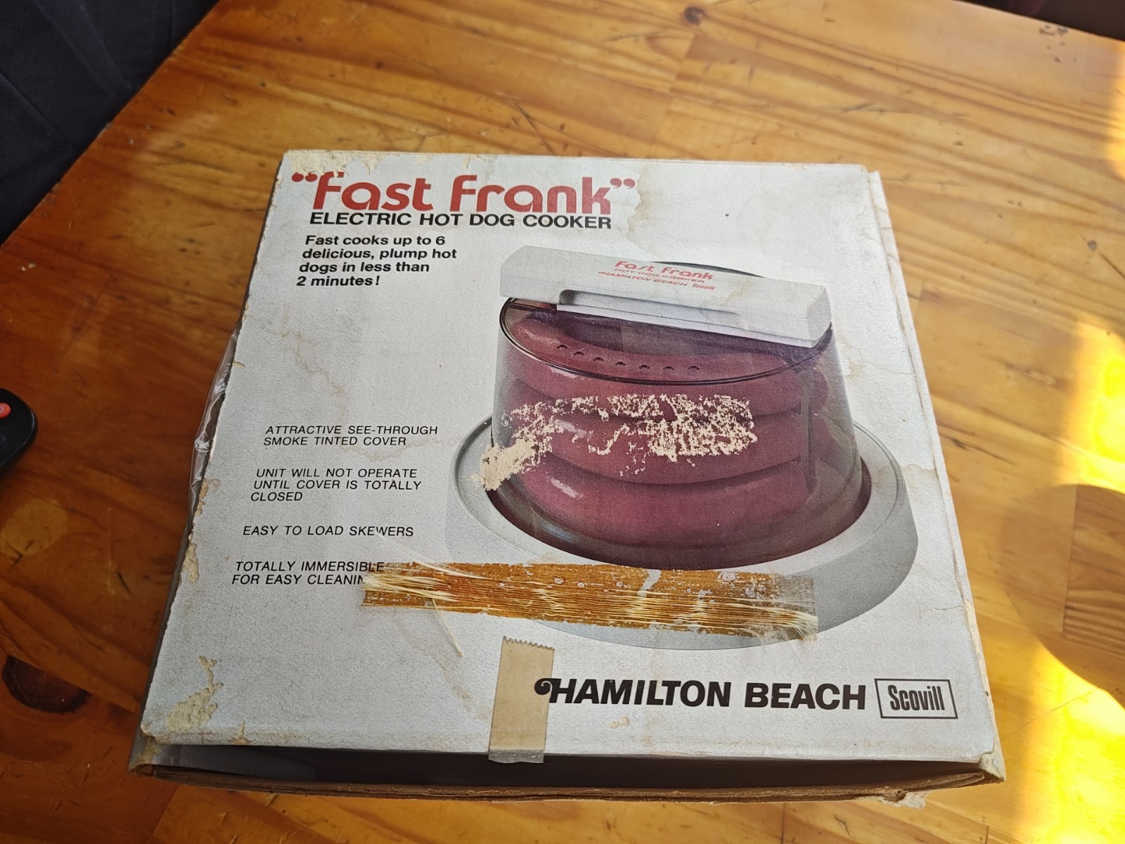 Vintage Hamilton Beach Fast Frank Electric Hot Dog Cooker Model 489 New Open Box