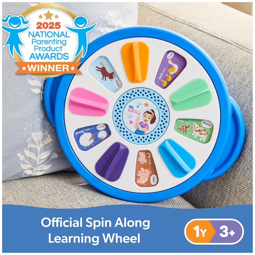 Ms. Rachel Official Spin Along Learning Wheel with 3 Learning Play Modes, Edu...
