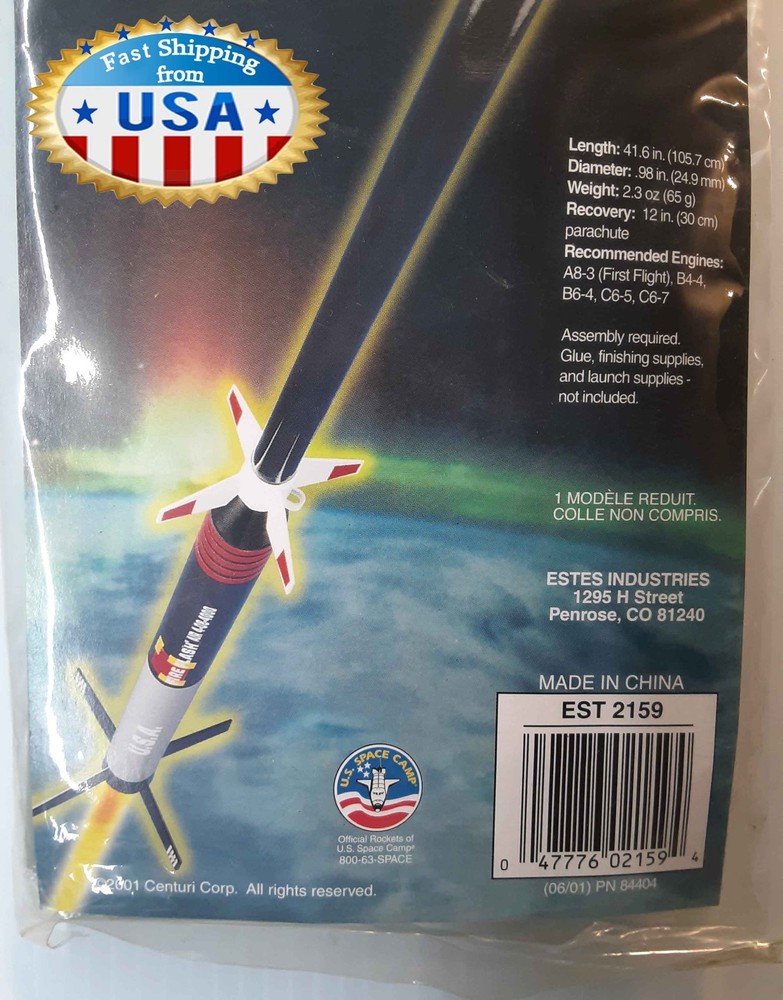ESTES, Fireflash 2159, Flying Model Rocket E2X Series -New & Sealed  Year- 2001