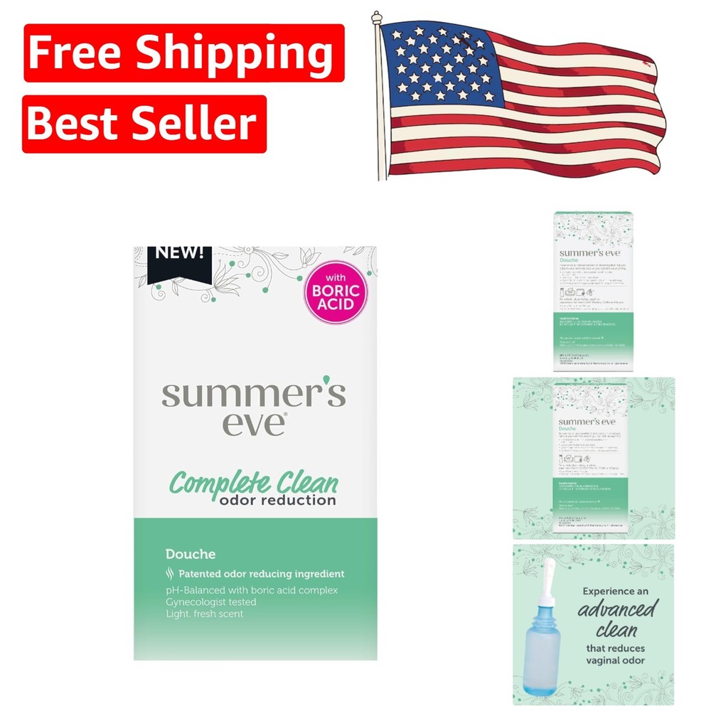 Summer's Eve Complete Clean Vaginal Douche, 4.5 oz, 2-Count for Odor Control