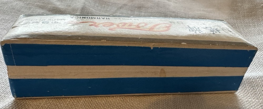 VINTAGE TOWER HARMONICA Never Removed from Box 10 Hole