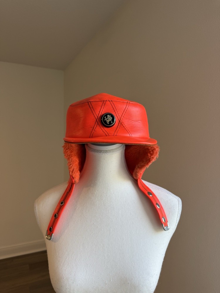 Bright Orange Ski Hat Size 7 5/8