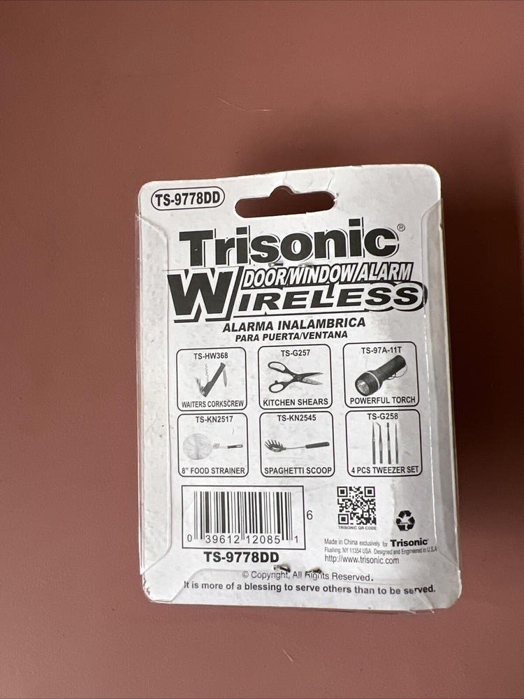 Trisonic Wireless Window Door Alarm Easy Installation