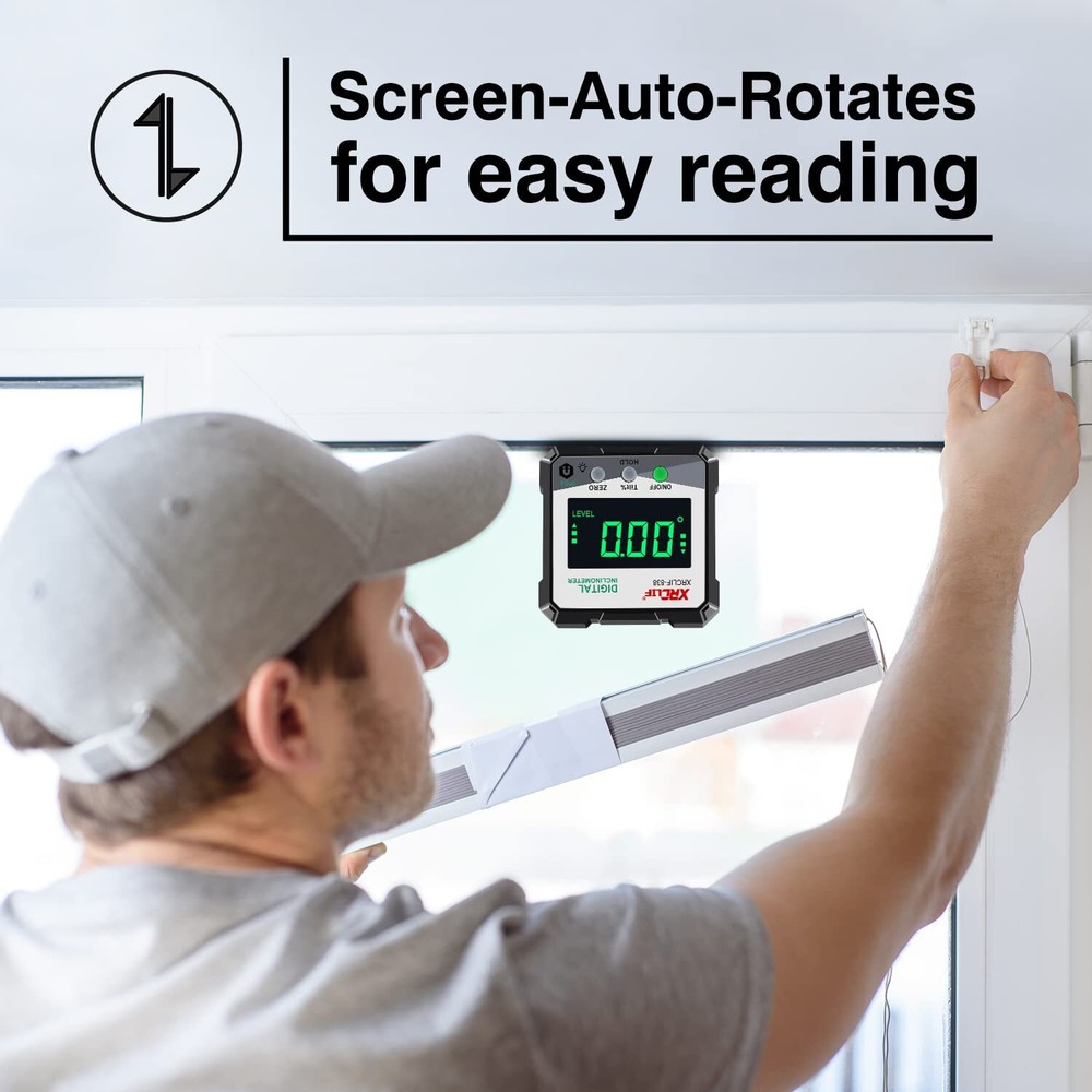 Digital Angle Gauge Meter Magnetic Base Level Box Angle Finder Protractor Bevel