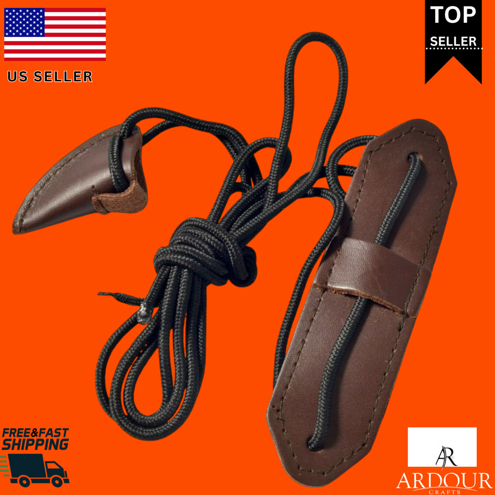 Traditional Leather  Recurve Bow Stringer Brown Archery Bowstrings Tool Rope