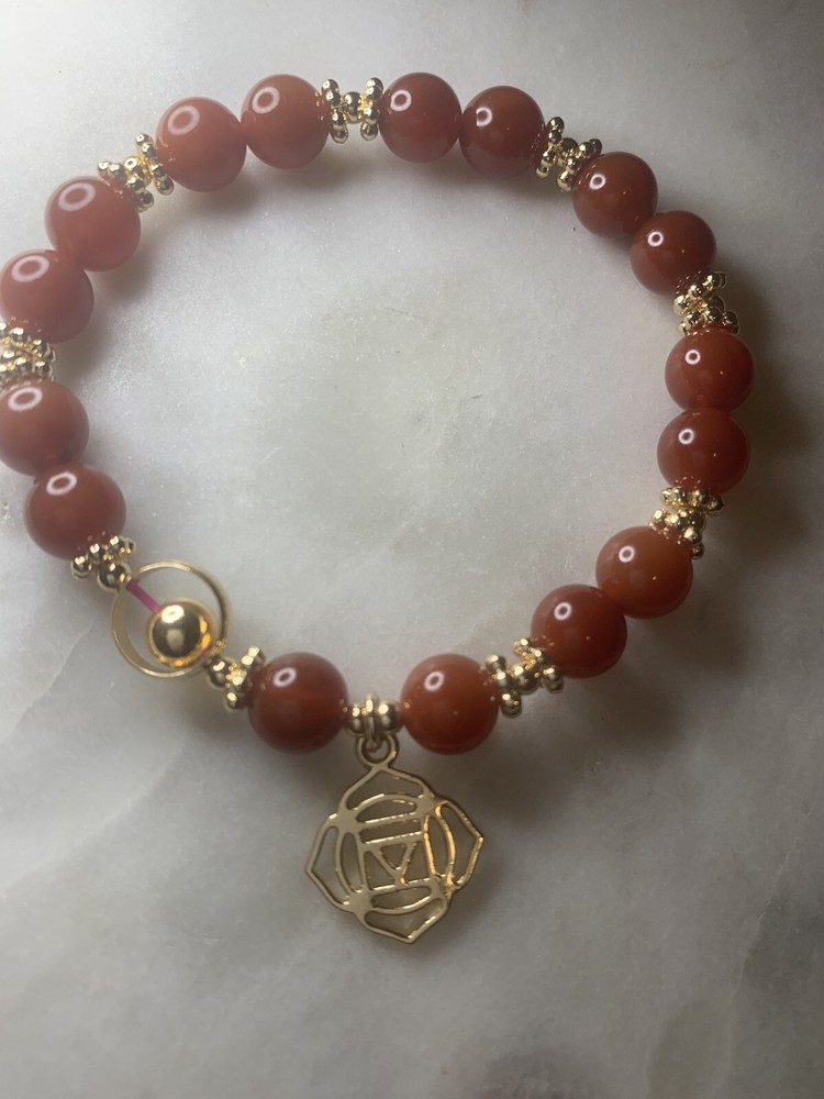 Carnelian Gemstone beaded bracelet