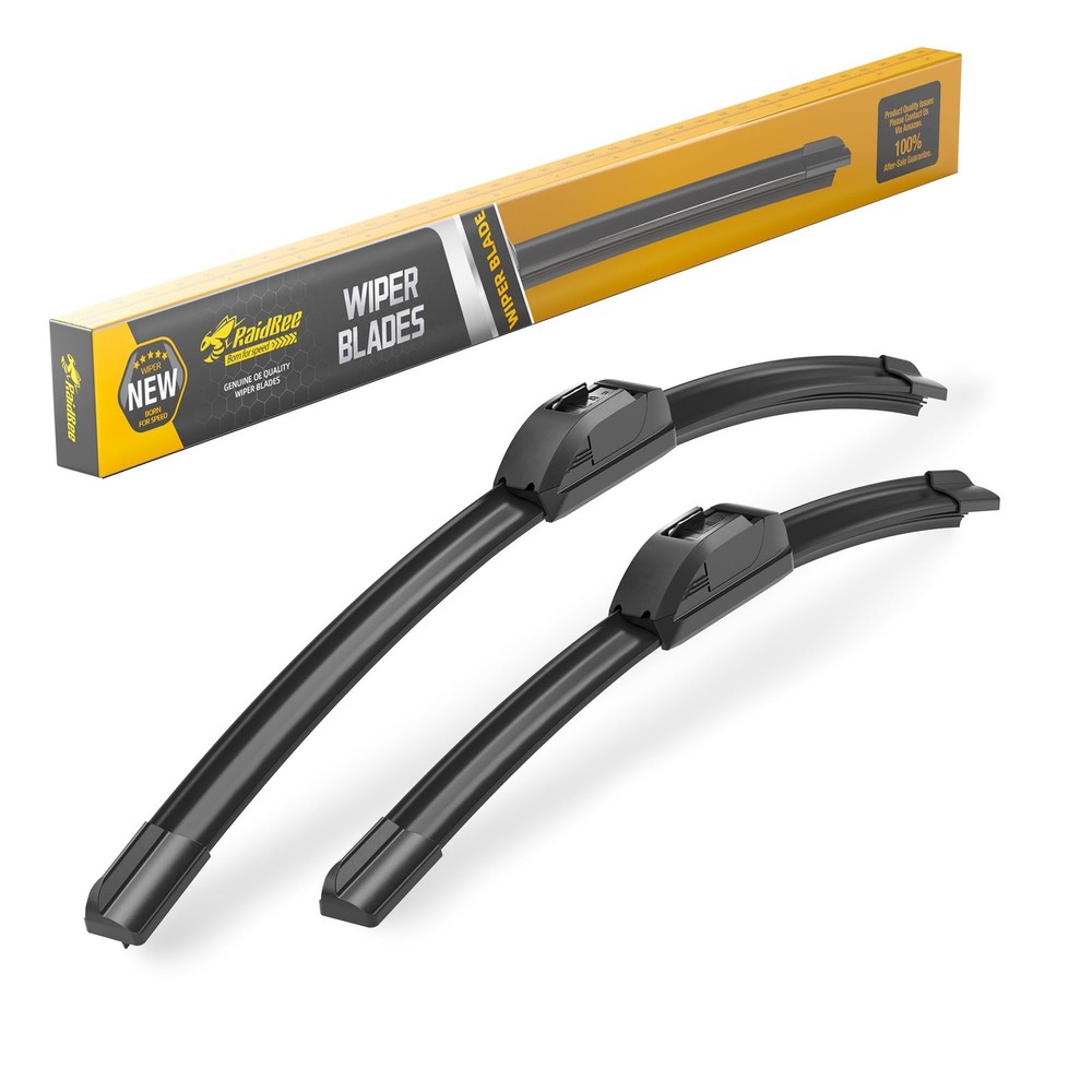 Raidbee® 28"+15" Windshield Wiper Blades Replacement 28" + 15"(J HOOK), Black