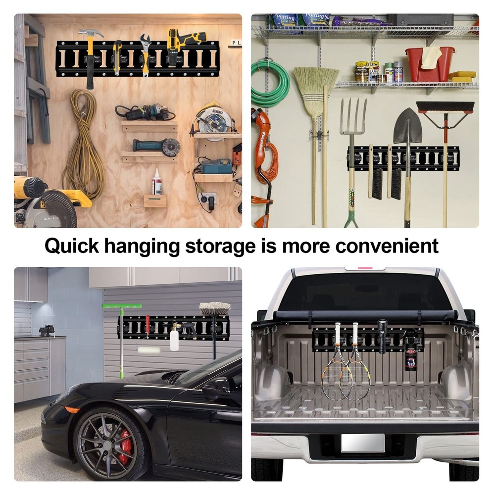 6 Pack E-Track Tool Holders |E Track Accessories for Enclosed Trailer Black
