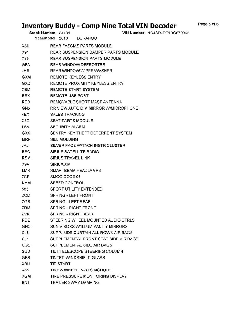Used Blind Spot Detection System Warning Control Module fits: 2013 Dodge Durango