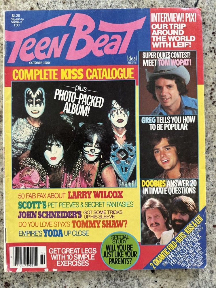 KISS 1980 TEEN BEAT KISS MAGAZINE GENE PAUL ACE PETER AUCOIN VINTAGE MEGA RARE