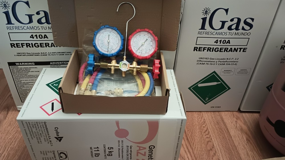 AC Manifold w/ Refrigerant line set 410a compliant