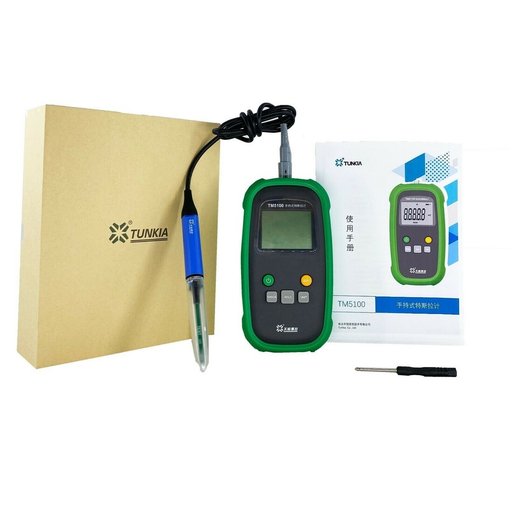 Handheld Gauss Meter Tesla Meter with 0-200mT 0-2000mT USB Interface Hall Probe