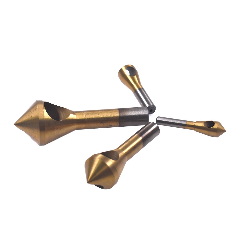 4x HSS Hole Chamfering Tool Countersink and Deburring Drill Bits Titanium Coated