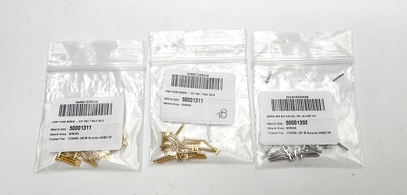 NEW! Cartier Square Screws & Caps - Big Size - Gold/Silver - 1 Pair/2 pices