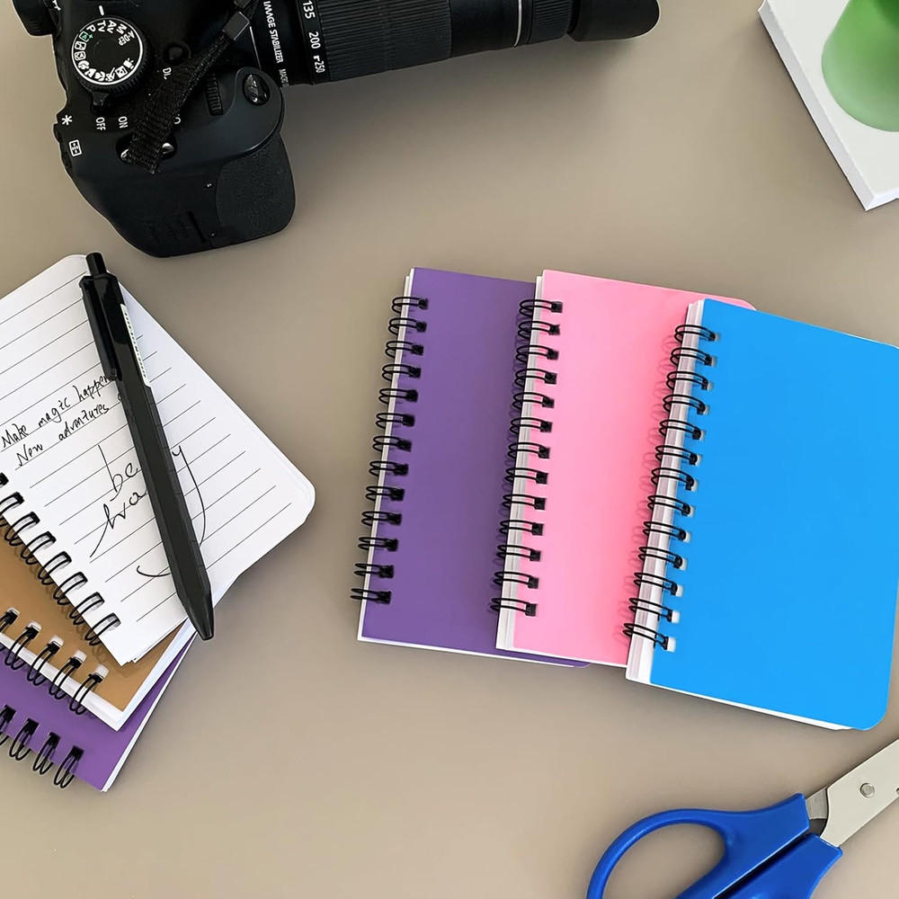 6 Pack Small Spiral Notebook Pocket Notebook 3X5 Spiral Notepads with Lined