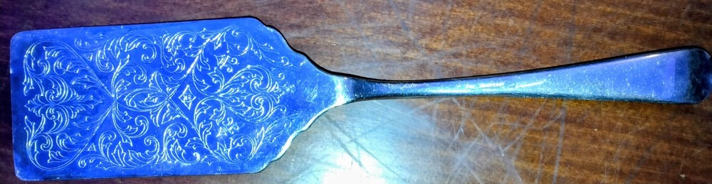 Italy Silver Plated Ornate Cake Server/lasagna Elegant Serving Utensil