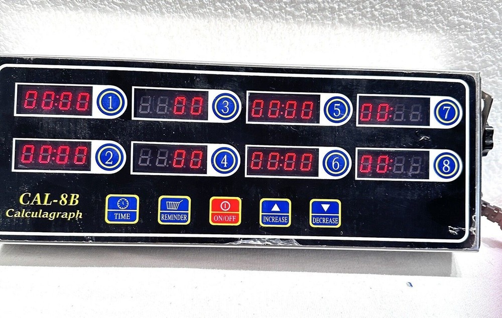 Digital Timer Kitchen Cooking Reminder Portable LCD Calculagraph, 8 Channels