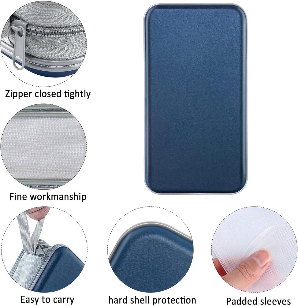 CD Case, DVD Case Holder 96 Capacity Hard Plastic Disc Cases Dark Blue