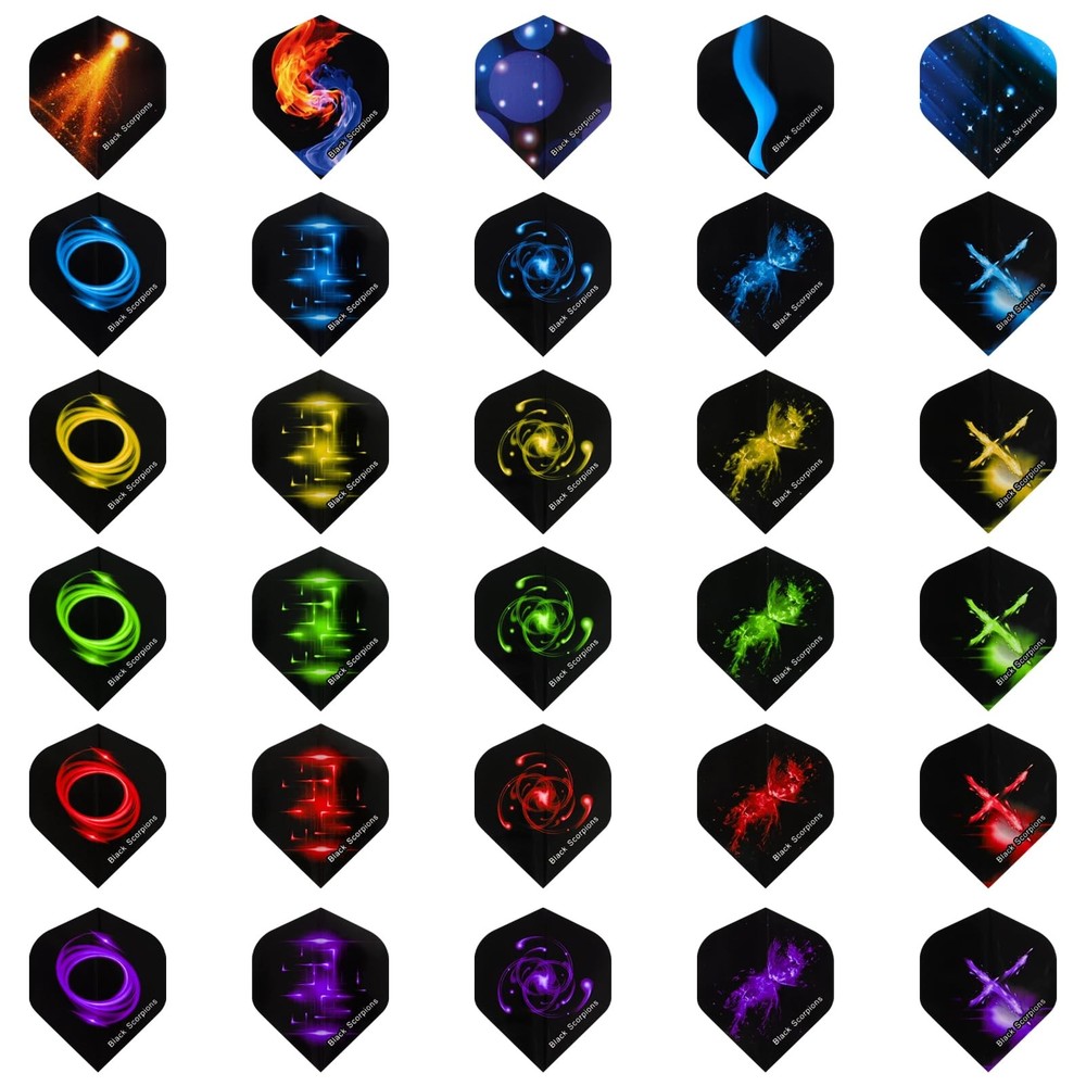 Accmor 90pcs Standard Dart Flights Set, Set A-90pc