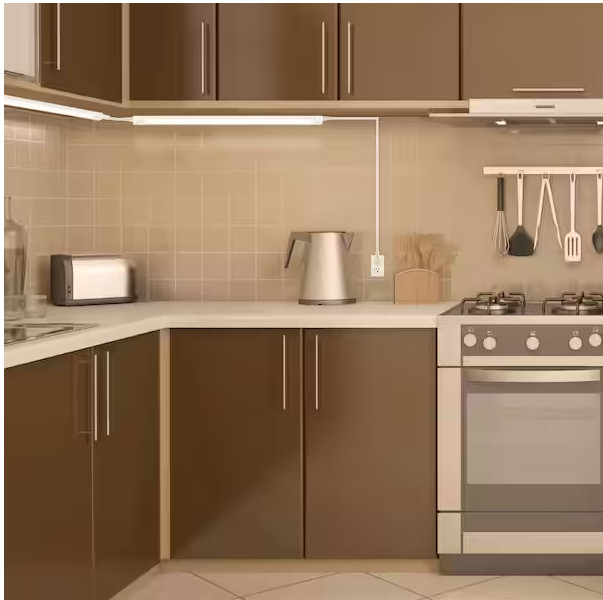 (2-Pack) 24 in. Plug-In White Integrated LED Linkable Under Cabinet Light