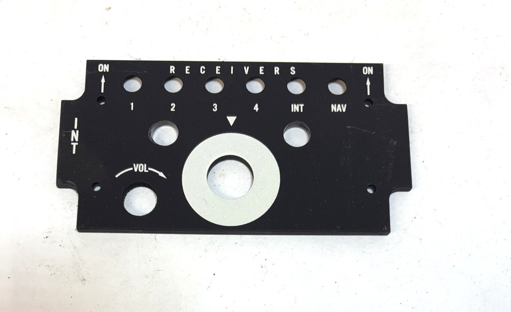 MILITARY AIRCRAFT PANEL, FRONT, C-1611 INTERCOM CONTROL NOS