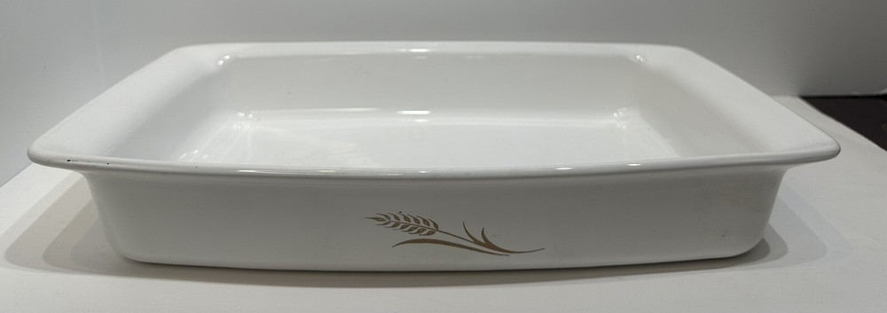 Corning Ware Wheat W-21 2-Quart Open Roaster 13”x9”x2”