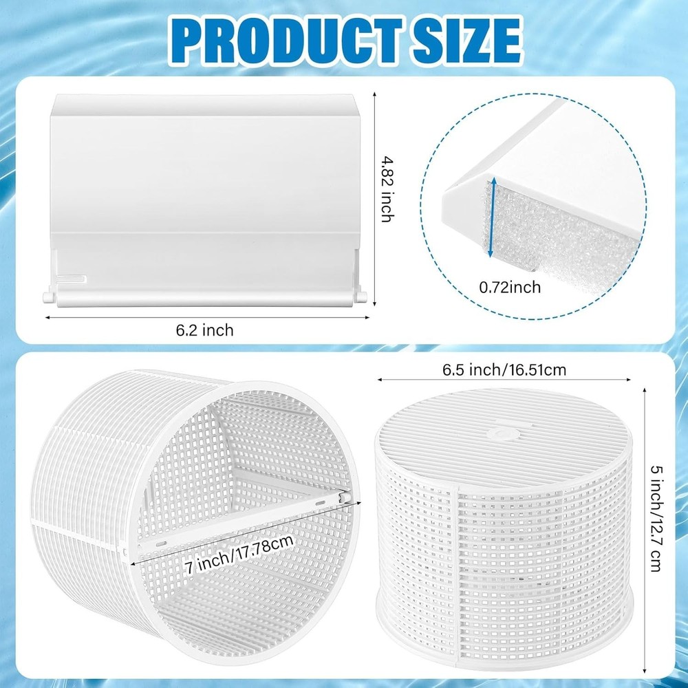 2 Pool Filter Baskets & 2 Weir Doors - Compatible with Hayward In-Ground Models