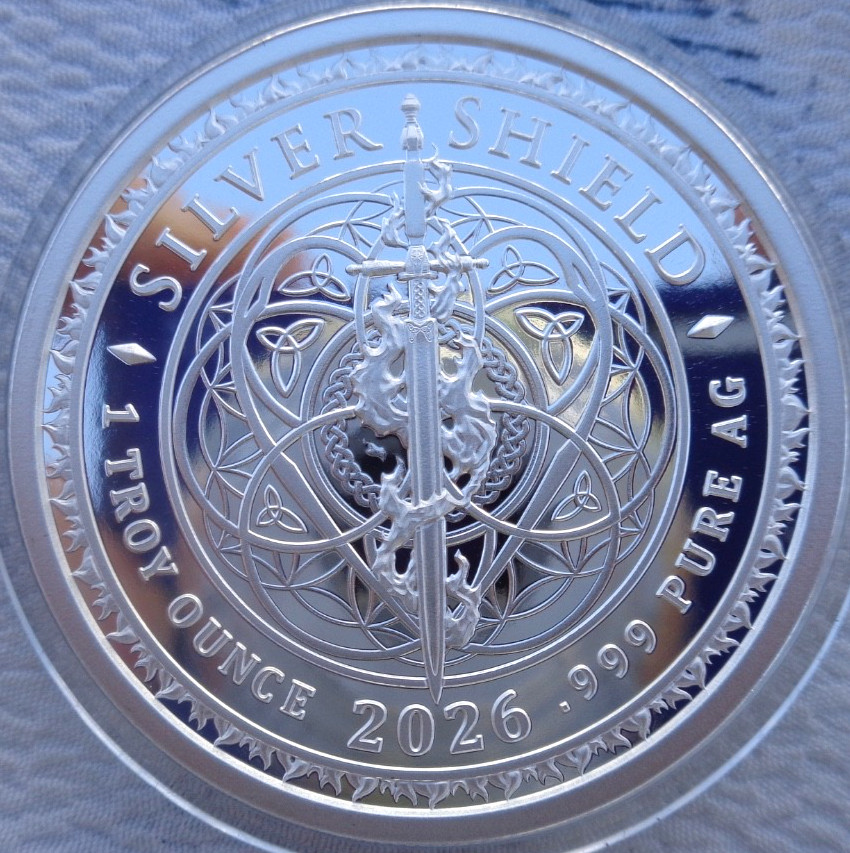 1 oz. 2026 TRIPLE DEFAULT Silver Shield Mini-Mintage proof .999 fine silver