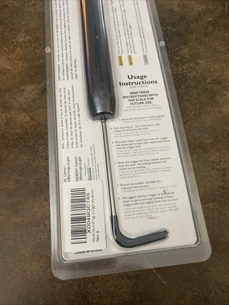 Wheeler Manual Trigger Pull Scale with 8oz to 8lb Value Range for Gunsmithing