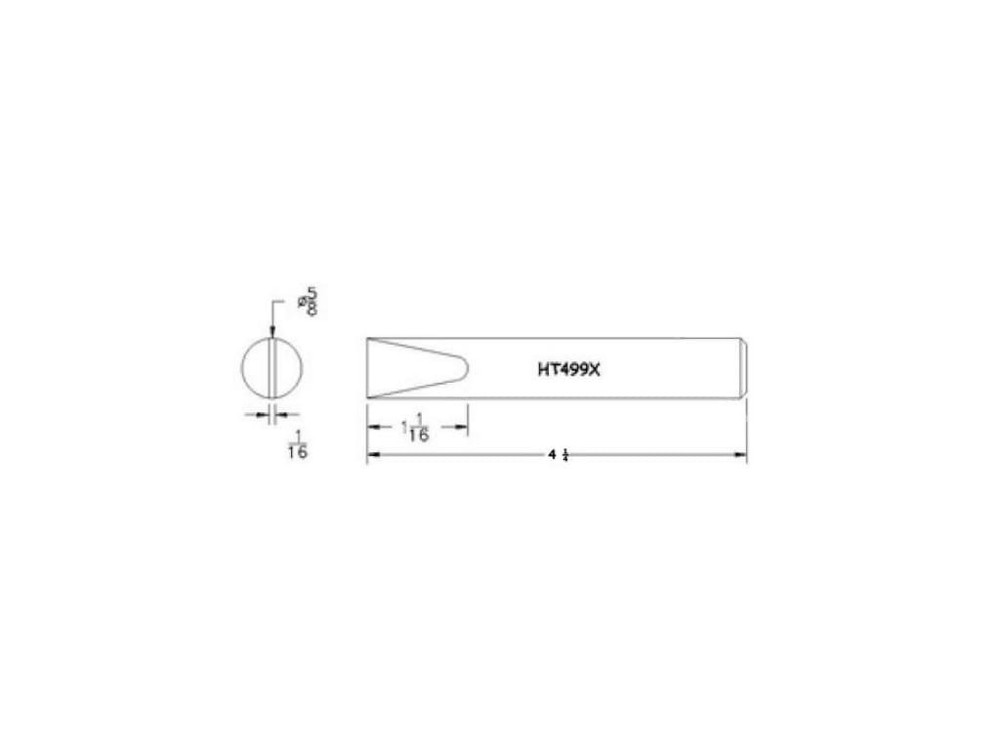 Hexacon HT499X - TIP 5/8 X 4-1/4 XTRADUR HEXACON