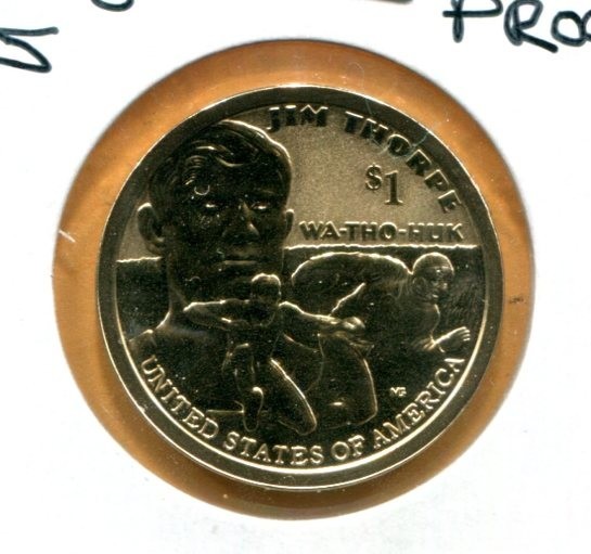 Gem 2018-S REVERSE PROOF Native American Dollar-Jim Thorpe Reverse - Free Ship
