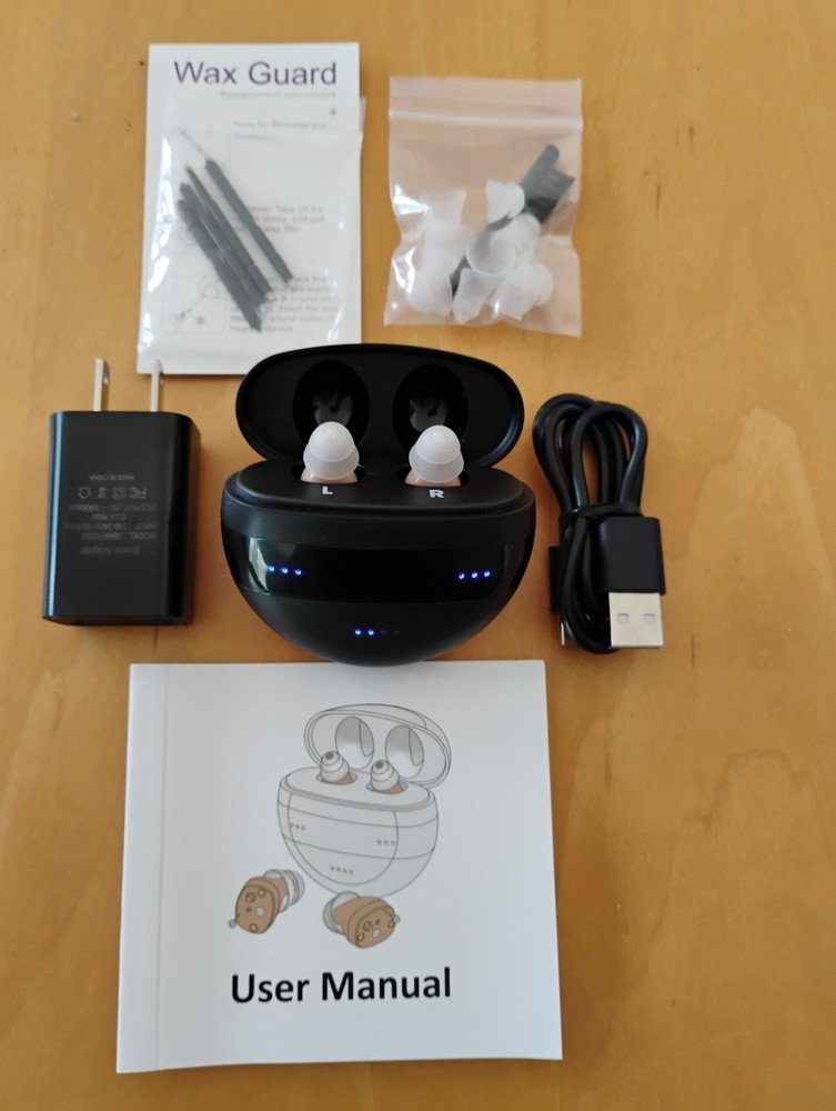 RECHARGEABLE brown C I C digital amplifiers 3 programs NOISE & HIGH FREQUENCY