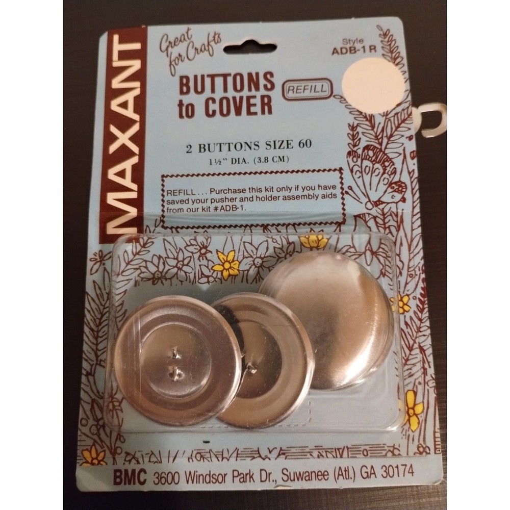3 pkgs of NOS Maxant Buttons to Covers Refills
