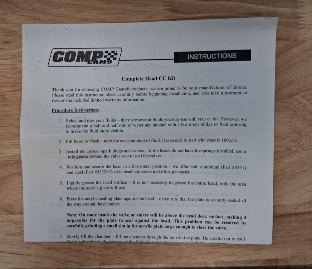 Comp Cam Cylinder Head CC Kit #4974