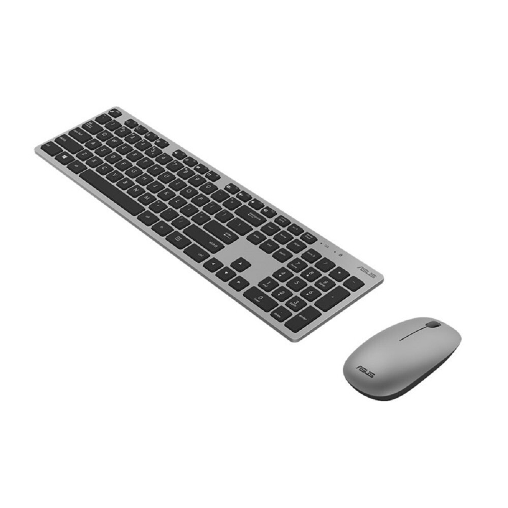 NEW ASUS W5000 Wireless Keyboard + Mouse Bundle Set for PC Desktop -Silver/Black