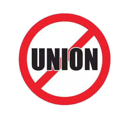 No Union Sticker Decal
