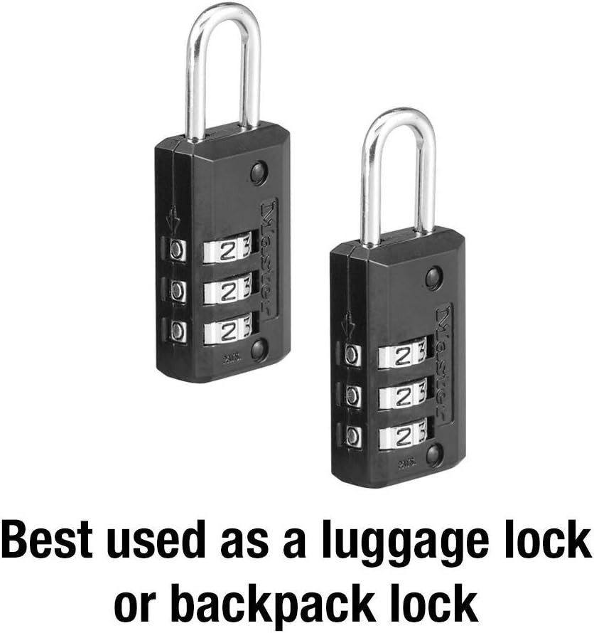 Black Set Your Own Combination Luggage Lock, Custom Combo Suitcase